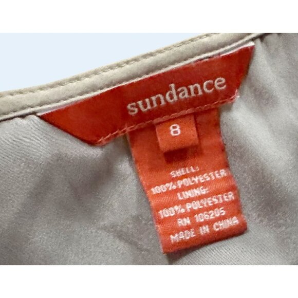 SUNDANCE Metallic Silver Pleated Hi Lo Skirt Size 8 - Picture 5 of 8
